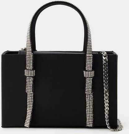 Kara Hobo bags Bow Midi Handbag Leather Black in zwart - Foto 3