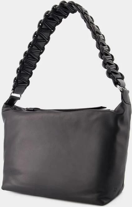 Kara Hobo bags Hobo Lattice Xl Bag Leather Black in zwart - Foto 4