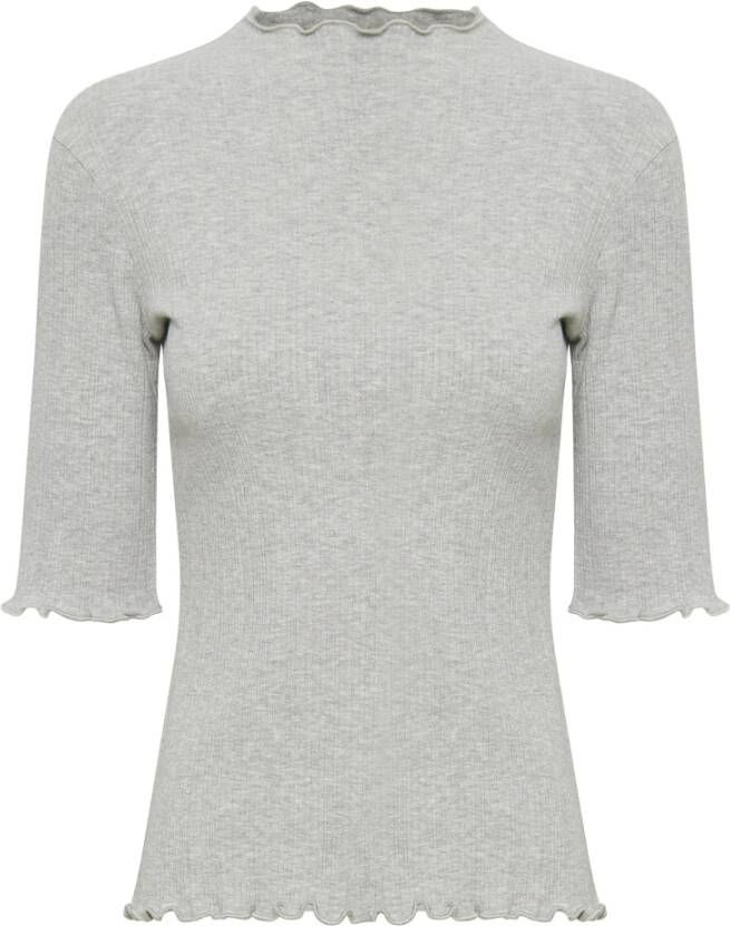 Karen by Simonsen Opal Gray Melange T-shirt met korte mouwen Gray Dames