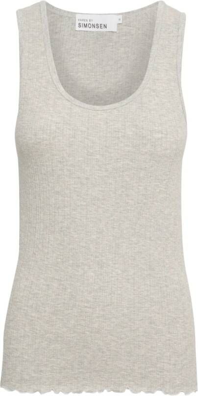 Karen by Simonsen Opal Gray Melange Tank Top Gray Dames