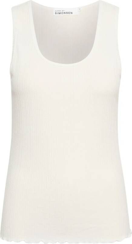 Karen by Simonsen Candacekb Mouwloze Top Egret White Dames