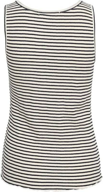 Karen by Simonsen Gestreepte Tanktop Egret Night Sky Stripe Multicolor Dames