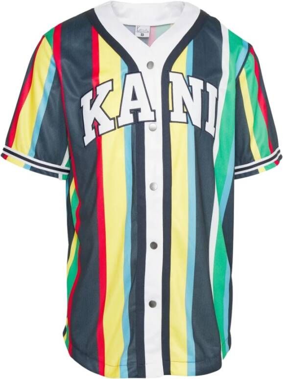 Karl Kani 6033323 Serif Stripe Baseball Shirt Groen Heren