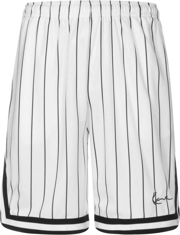 Karl Kani Small Signature Pinstripe Mesh Shorts Sportshorts Kleding white black maat: XXL beschikbare maaten:S M L XL XS XXL