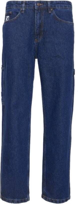 Karl Kani Heren Denim Jeans in Blauw Blue Heren
