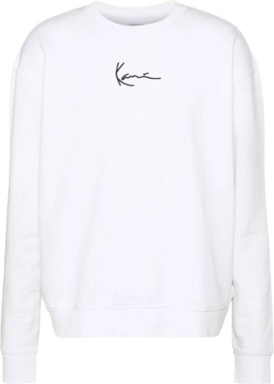 Karl Kani Heren Small Signature Crew Sweatshirt White Heren