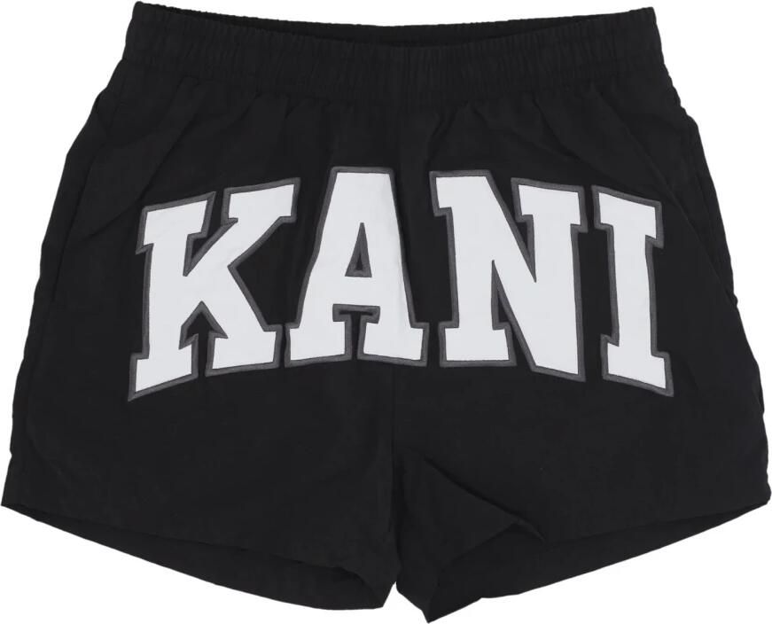 Karl Kani Zwarte witte zwembroek met mesh ondergoed Black Heren