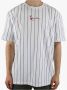 Karl Kani Gestreept Crew Neck T-shirt White Heren - Thumbnail 1