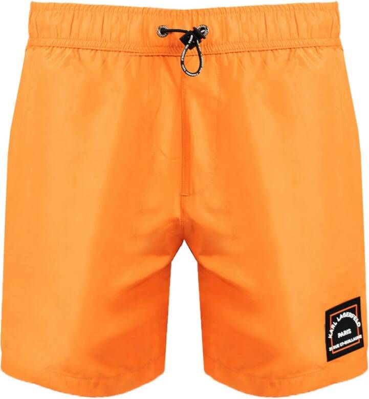 Karl Lagerfeld Zwemkleding Kostuum Onderdeel Mannen Oranje Orange Heren