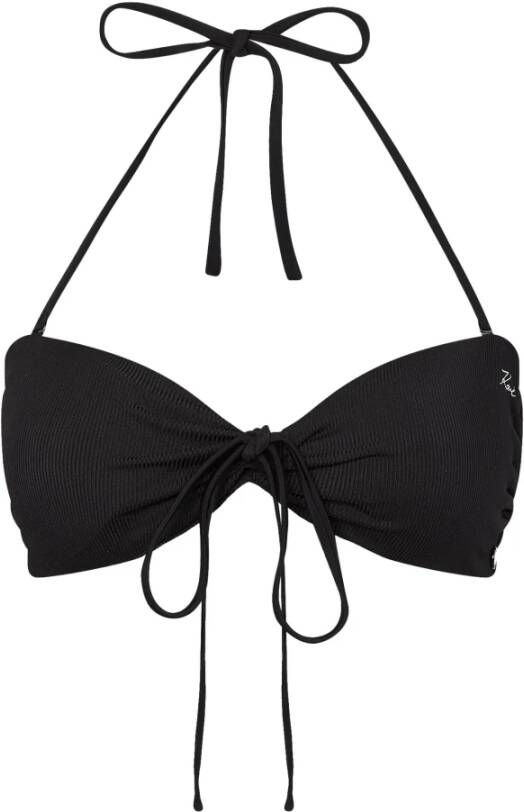 Karl Lagerfeld Swimwear Top DNA Bandeau Zwart Dames