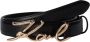 Karl Lagerfeld Zwart Leren Logoriem Black Dames - Thumbnail 1
