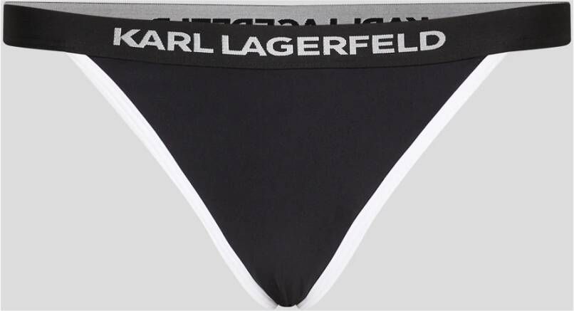 Karl Lagerfeld Swimwear Bottom Bikini Bottoms with Logo Elastic Zwart Dames