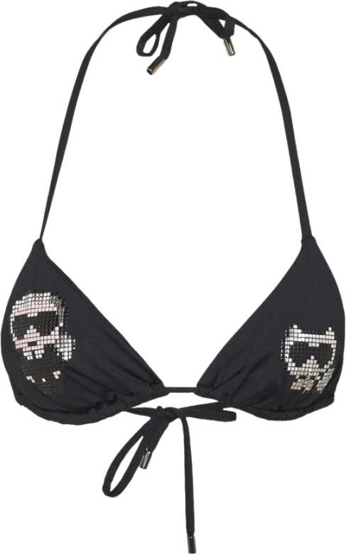 Karl Lagerfeld Bikinitop Triangle Zwart Dames