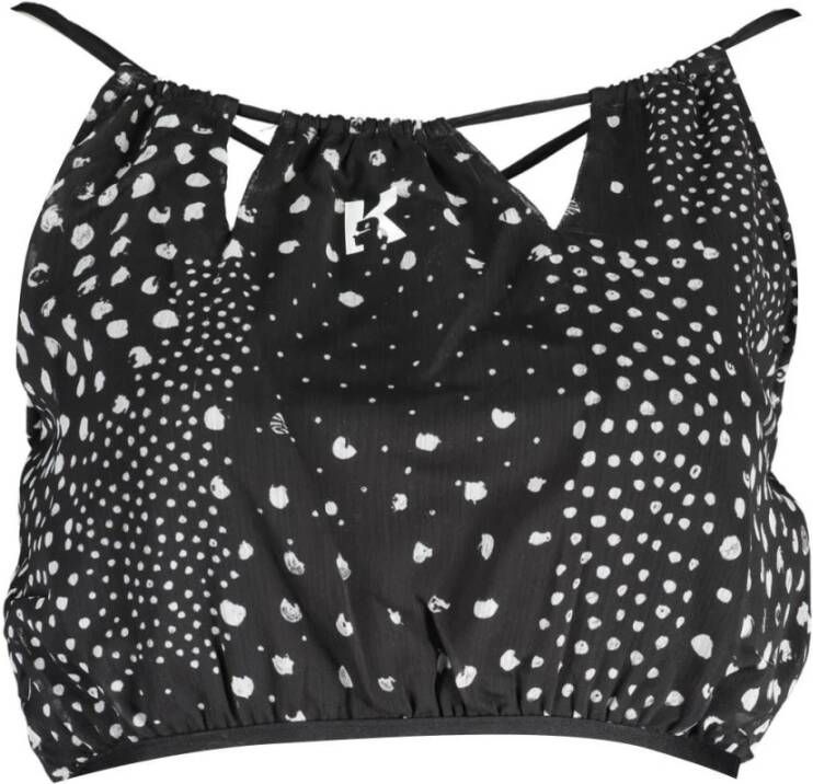Karl Lagerfeld Chique Strandtop met Printdetail Black Dames