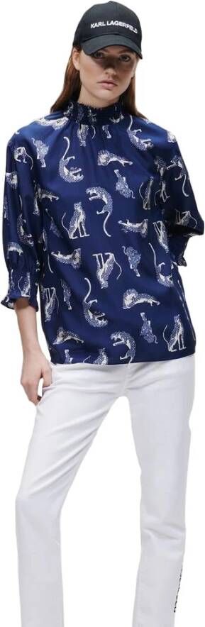Karl Lagerfeld Blouse overhemd Blauw Dames