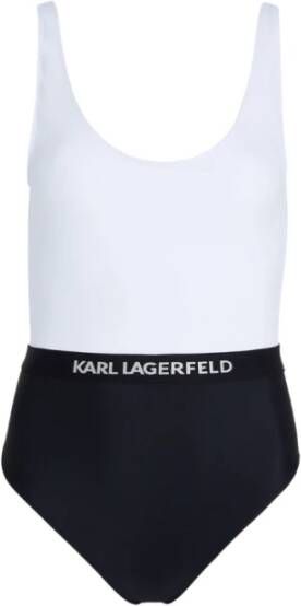 Karl Lagerfeld Swimwear Body Colourblock Swimsuit Wit Dames