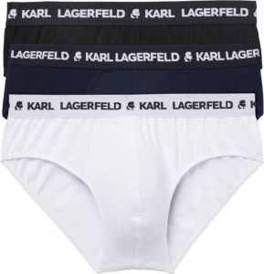 Karl Lagerfeld Underwear Bottom Multipack Logo Briefs Set (Pack of 3) Wit Heren