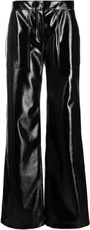 Karl Lagerfeld Faux Patent Leather Pants Zwart Dames