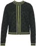 Karl Lagerfeld KL monogram geperforeerd lus vest Zwart Dames - Thumbnail 1