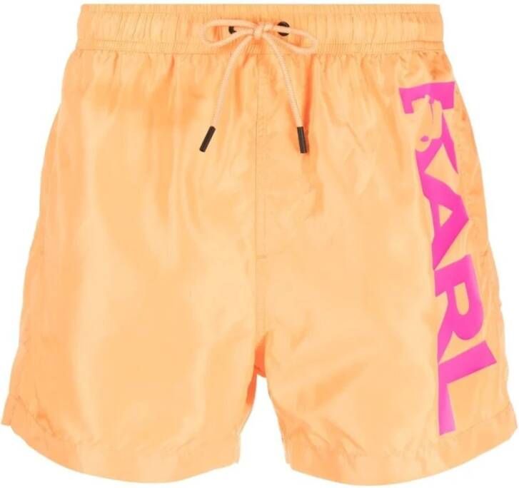 Karl Lagerfeld Casual Shorts Oranje Heren