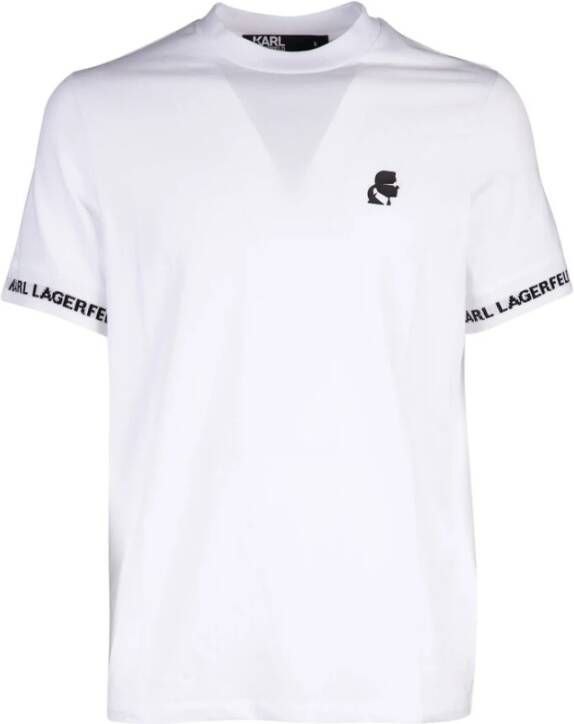 Karl Lagerfeld Contrast Logo Karakter T-Shirt White Heren
