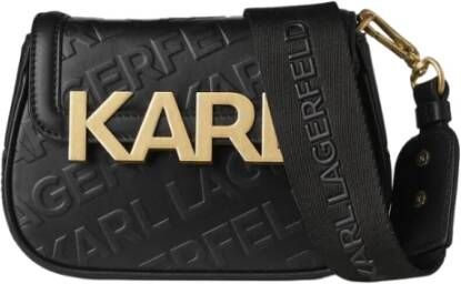 Karl Lagerfeld Crossbody bags Letters Embossed Crossbody in zwart