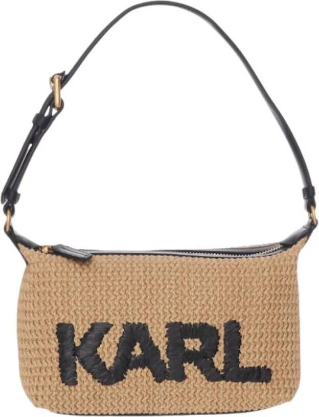 Karl Lagerfeld Crossbody bags Kushion Raffia Small Mini Bag in beige