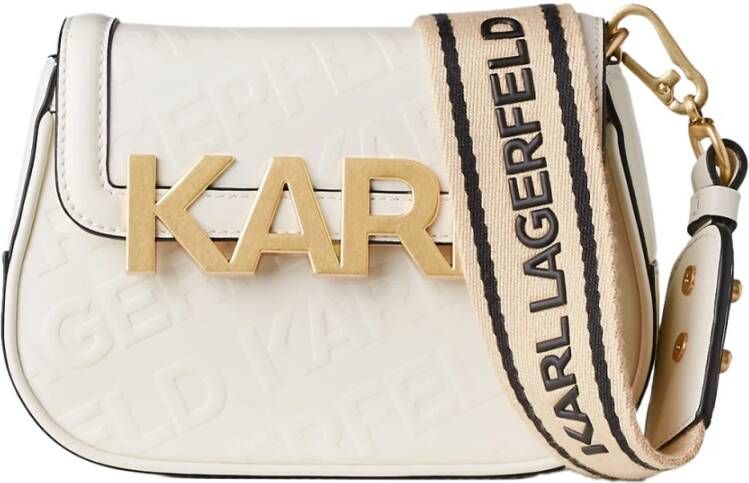 Karl Lagerfeld Crossbody bags Letters Embossed Crossbody in crème
