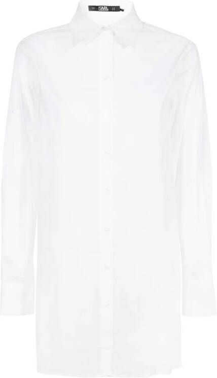 Karl Lagerfeld Geplooid tuniek shirt Wit Dames