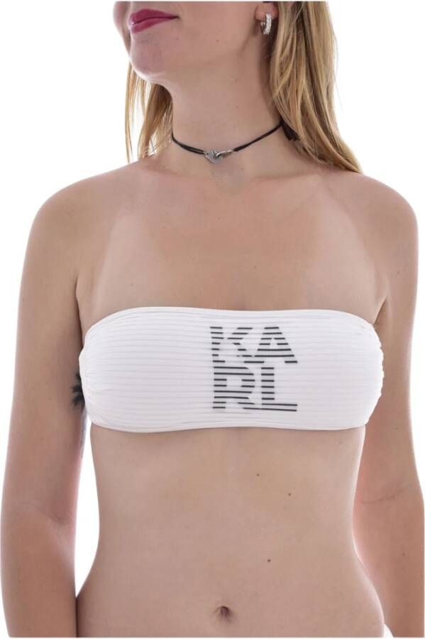 Karl Lagerfeld Gevoerde logobrip White Dames