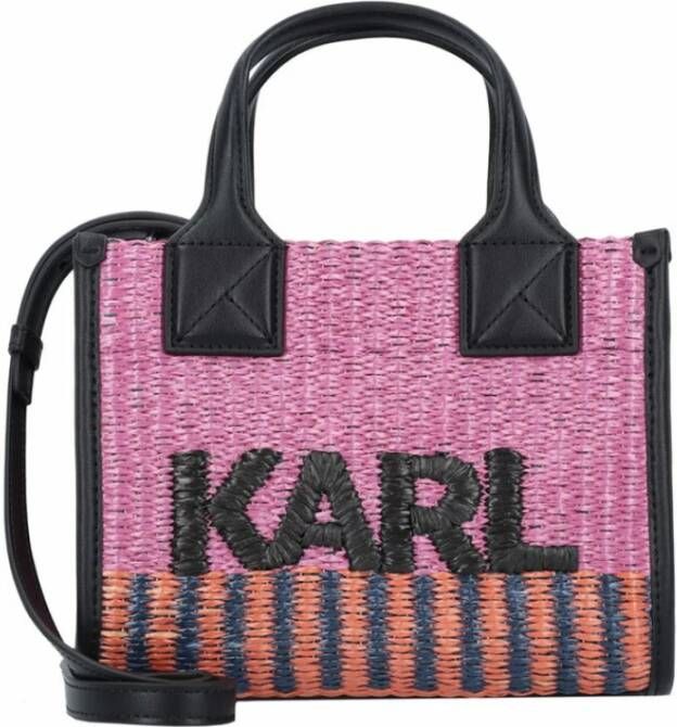 Karl Lagerfeld Lente Zomer Unisex Magnetische Sluiting Handtas Pink Dames
