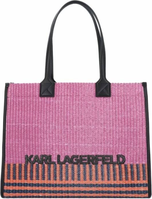 Karl Lagerfeld Vrouwelijke Shopping Bag met Ritssluiting voor Lente Zomer Pink Dames