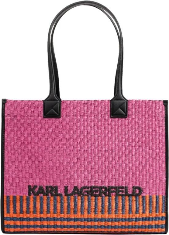 Karl Lagerfeld Vrouwelijke Shopping Bag met Ritssluiting voor Lente Zomer Pink Dames