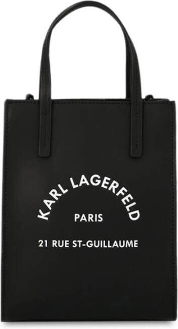 Karl Lagerfeld Synthetisch Leren Handtas met Magnetische Sluiting Black Dames
