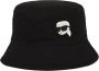 Karl Lagerfeld Hat Ikonik 2.0 Reversible Bucket Zwart Dames - Thumbnail 1