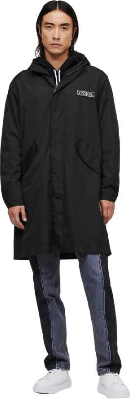 Karl Lagerfeld Iconische jas 2.0 Parka Zwart Heren