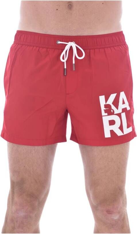 Karl Lagerfeld Iconische zwem shorts Rood Heren