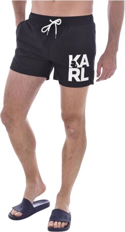 Karl Lagerfeld Iconische zwem shorts Zwart Heren