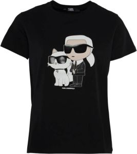 Karl Lagerfeld Ikonik 2.0 T-shirt met korte mouwen Zwart Dames