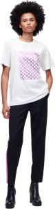 Karl Lagerfeld Ikonik Square Monogram T-Shirt Wit Dames