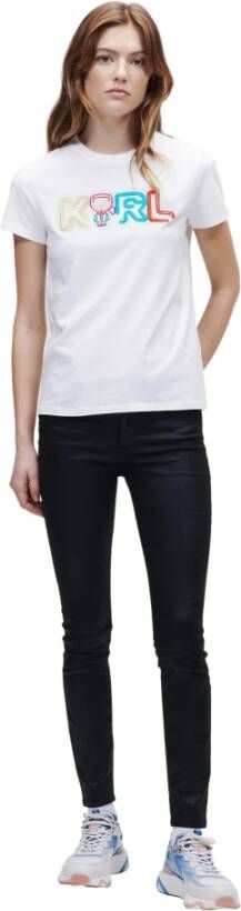 Karl Lagerfeld Jelly Mini Karl Logo T-Shirt Geel Dames