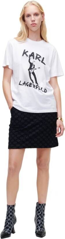 Karl Lagerfeld Karl-archief oversized t-shirt Wit Dames