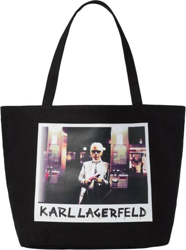 Karl Lagerfeld Totes Karl Archive Canvas Shopper in zwart