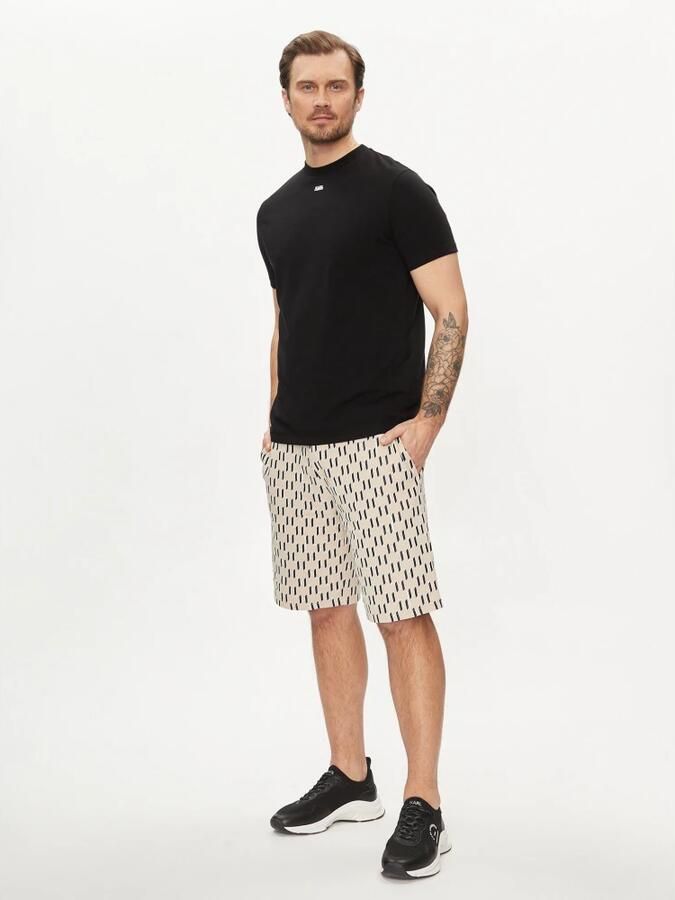 Karl Lagerfeld Regular fit sweatshorts met all-over labelprint - Foto 3
