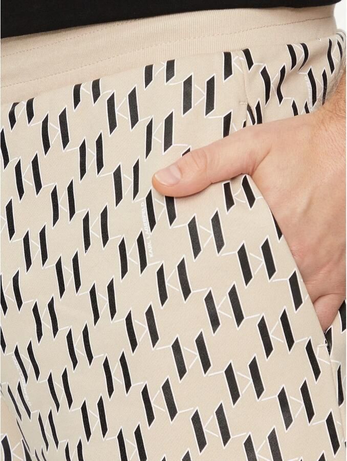Karl Lagerfeld Regular fit sweatshorts met all-over labelprint