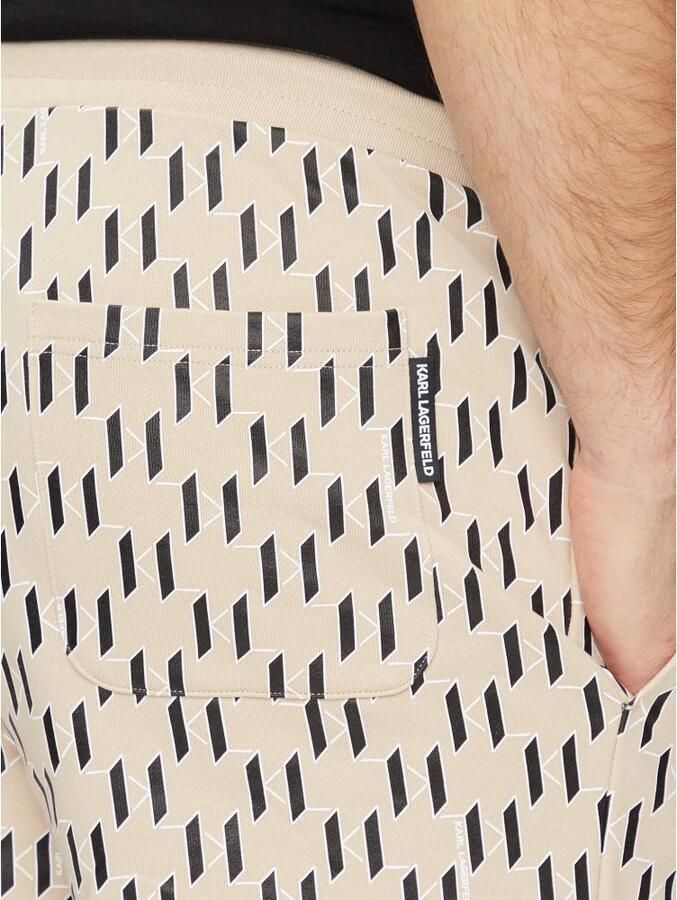 Karl Lagerfeld Regular fit sweatshorts met all-over labelprint - Foto 2