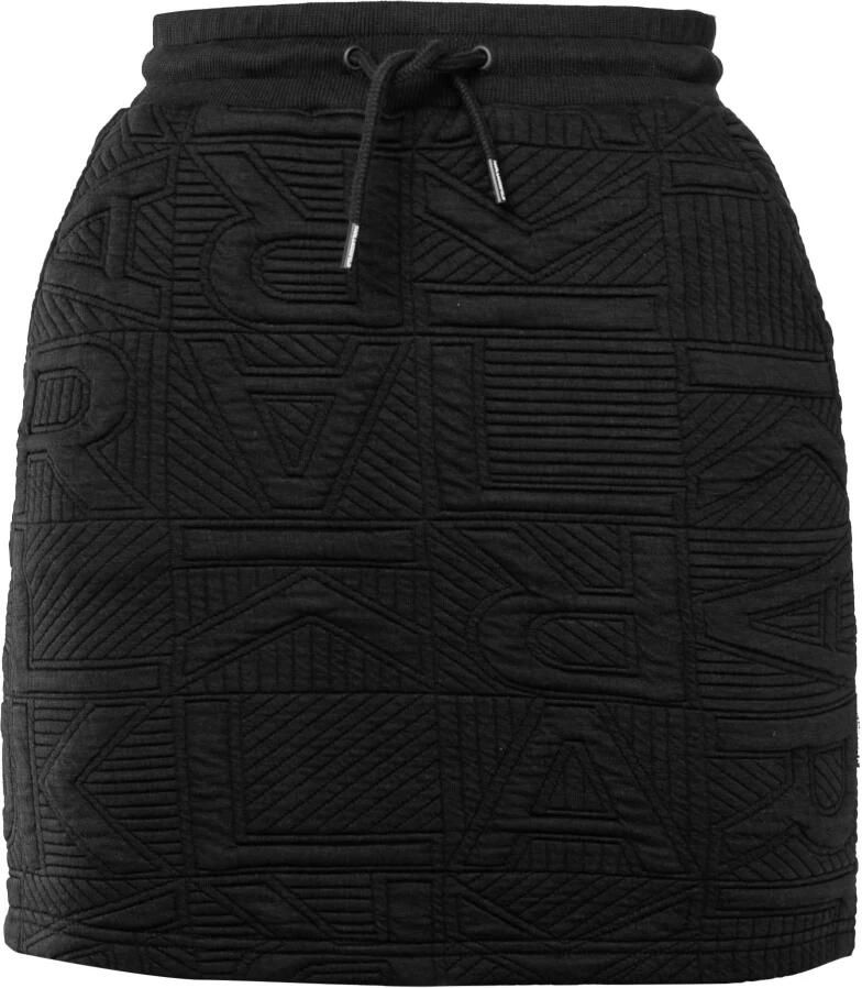 Karl Lagerfeld Logo-geborduurde elastische tailleband minirok Black Dames