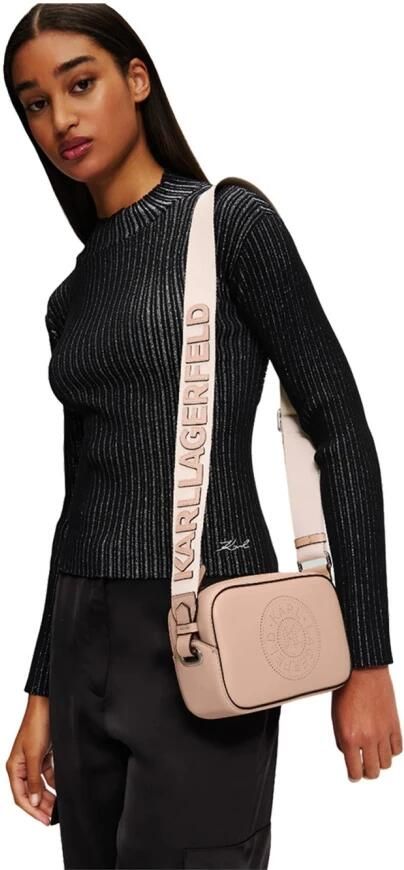 Karl Lagerfeld Crossbody bags K Circle Camerabag Perforated in poeder roze - Foto 7