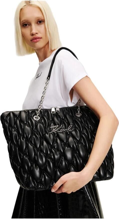 Karl Lagerfeld Shoppers & Totes K Signature Kuilt Tote in zwart - Foto 2