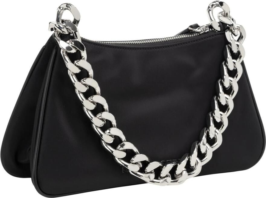 Karl Lagerfeld Gestreepte Schoudertas met Logo Details Black Dames - Foto 2